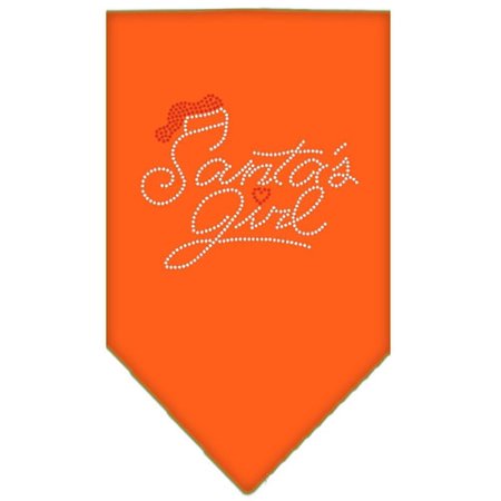 MIRAGE PET PRODUCTS Santas Girl Rhinestone BandanaOrange Large 67-99 LGOR